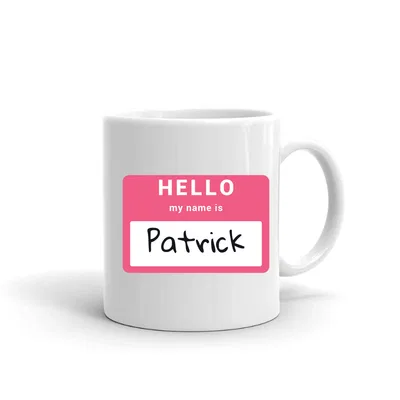 Hello My Name Is Patrick mug preview