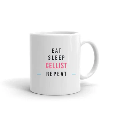 Eat Sleep Cellist Repeat mug preview