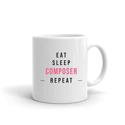 Eat Sleep Composer Repeat mug preview