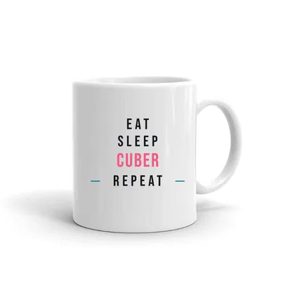 Eat Sleep Cuber Repeat mug preview