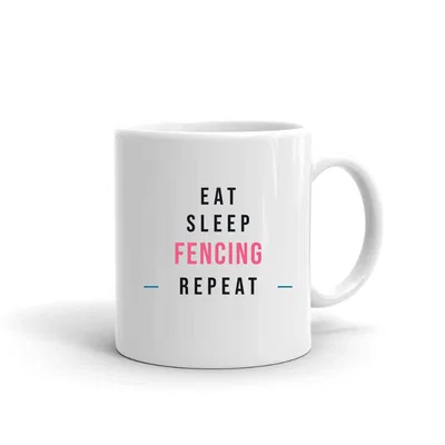 Eat Sleep Fencing Repeat mug preview