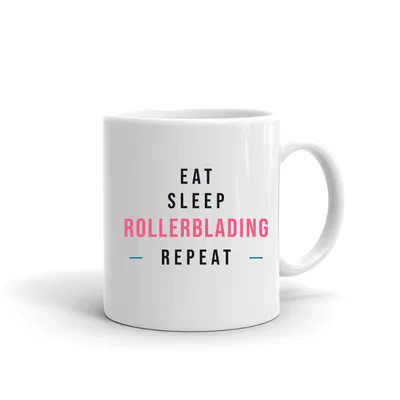 Eat Sleep Rollerblading Repeat mug preview
