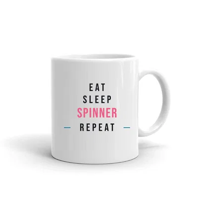 Eat Sleep Spinner Repeat mug preview
