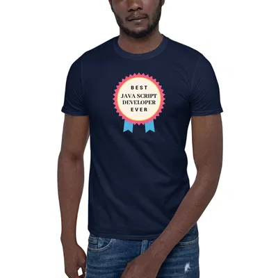 Best Java Script Developer Ever Rosette dark tee preview