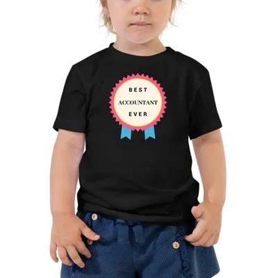 Best Accountant Ever Rosette kids dark tee preview