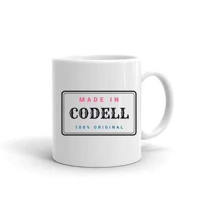 Made in Codell Label mug preview