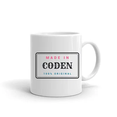 Made in Coden Label mug preview