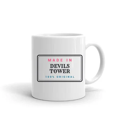 Made in Devils Tower Label mug preview
