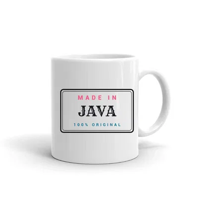 Made in Java Label mug preview