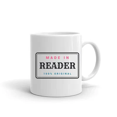Made in Reader Label mug preview