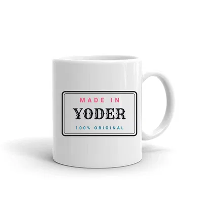 Made in Yoder Label mug preview
