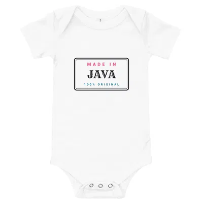 Made in Java Label onesie preview