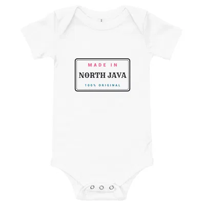 Made in North Java Label onesie preview