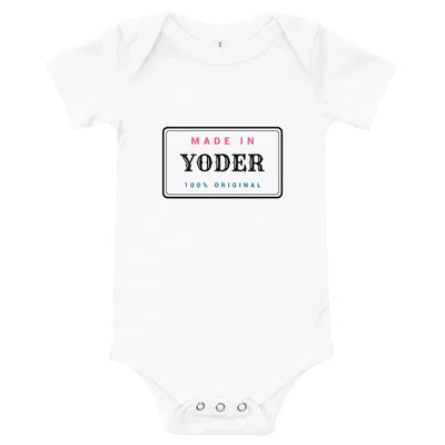 Made in Yoder Label onesie preview