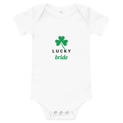 Lucky Bride Shamrock onesie preview