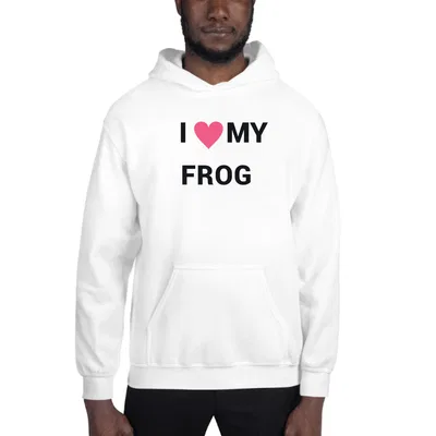 I Love My Frog Heart hoodie preview