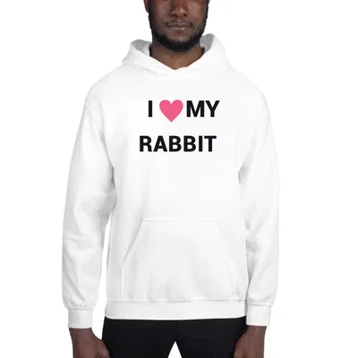 I Love My Rabbit Heart hoodie preview