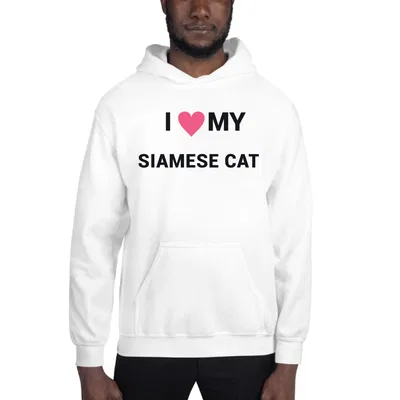 I Love My Siamese Cat Heart hoodie preview