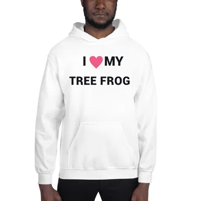 I Love My Tree Frog Heart hoodie preview