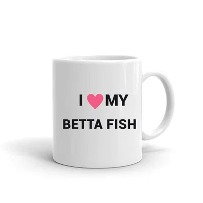 I Love My Betta Fish Heart mug preview