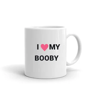 I Love My Booby Heart mug preview
