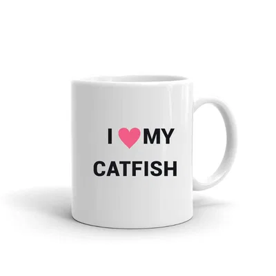 I Love My Catfish Heart mug preview
