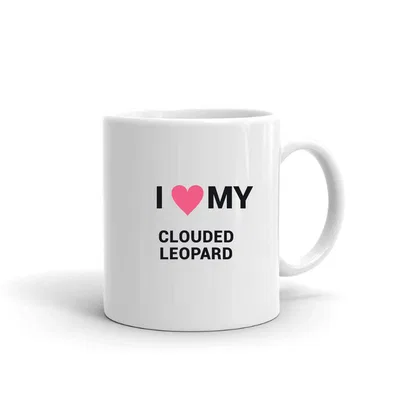 I Love My Clouded Leopard Heart mug preview