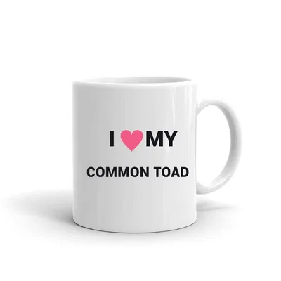 I Love My Common Toad Heart mug preview
