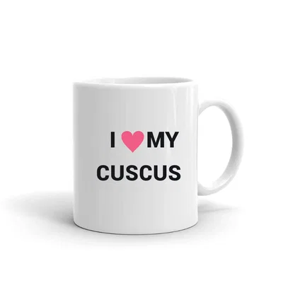 I Love My Cuscus Heart mug preview