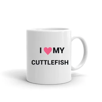 I Love My Cuttlefish Heart mug preview