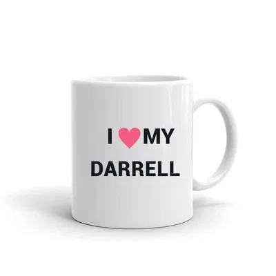 I Love My Darrell Heart mug preview