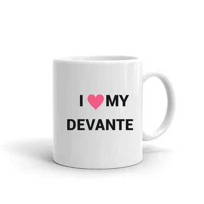I Love My Devante Heart mug preview