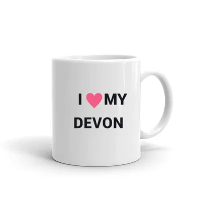 I Love My Devon Heart mug preview