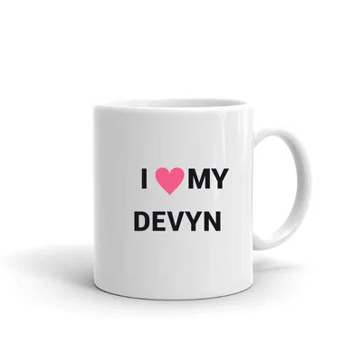 I Love My Devyn Heart mug preview