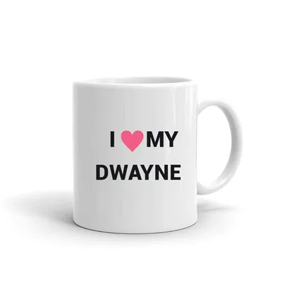 I Love My Dwayne Heart mug preview