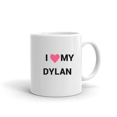 I Love My Dylan Heart mug preview