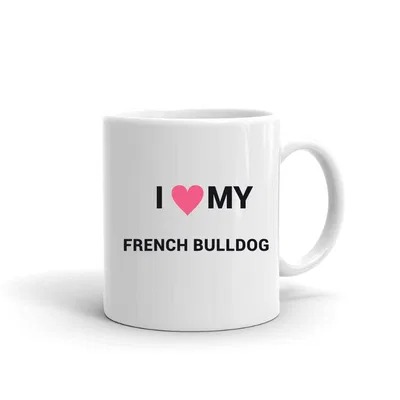 I Love My French Bulldog Heart mug preview