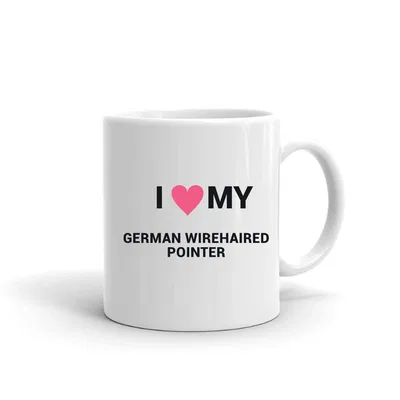 I Love My German Wirehaired Pointer Heart mug preview