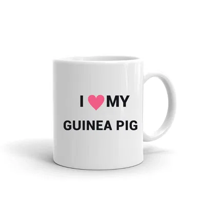 I Love My Guinea Pig Heart mug preview