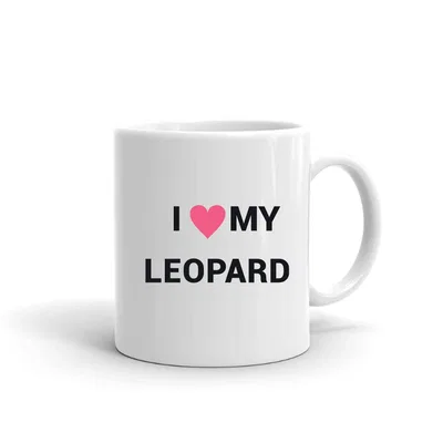 I Love My Leopard Heart mug preview