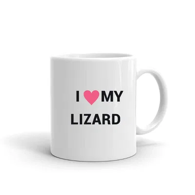 I Love My Lizard Heart mug preview