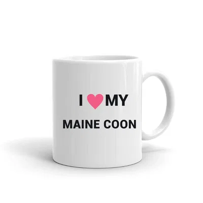 I Love My Maine Coon Heart mug preview