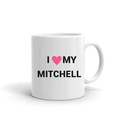I Love My Mitchell Heart mug preview