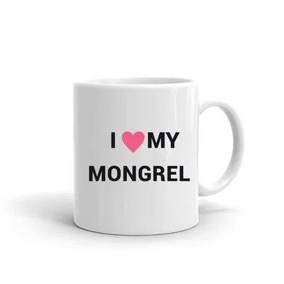 I Love My Mongrel Heart mug preview