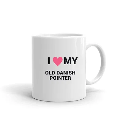 I Love My Old Danish Pointer Heart mug preview
