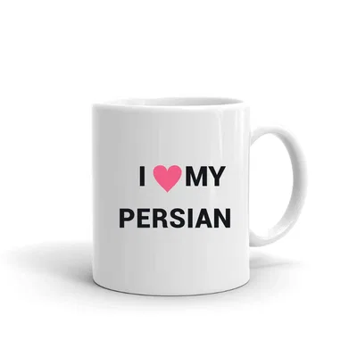 I Love My Persian Heart mug preview