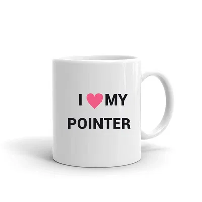 I Love My Pointer Heart mug preview