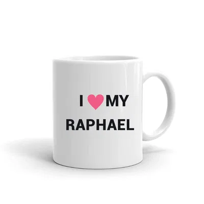 I Love My Raphael Heart mug preview