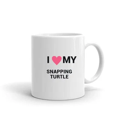 I Love My Snapping Turtle Heart mug preview