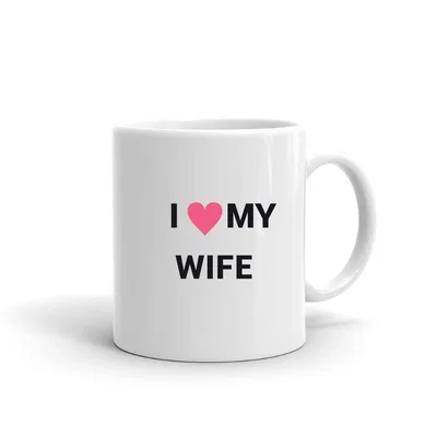 I Love My Wife Heart mug preview